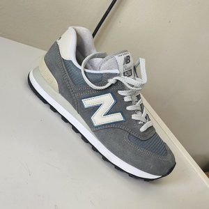 New Balance 574 Grey with sky blue Unisex US 7 M / US 8.5 W